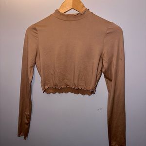 Forever 21, Tan Soft long sleeve turtle neck. Size Medium